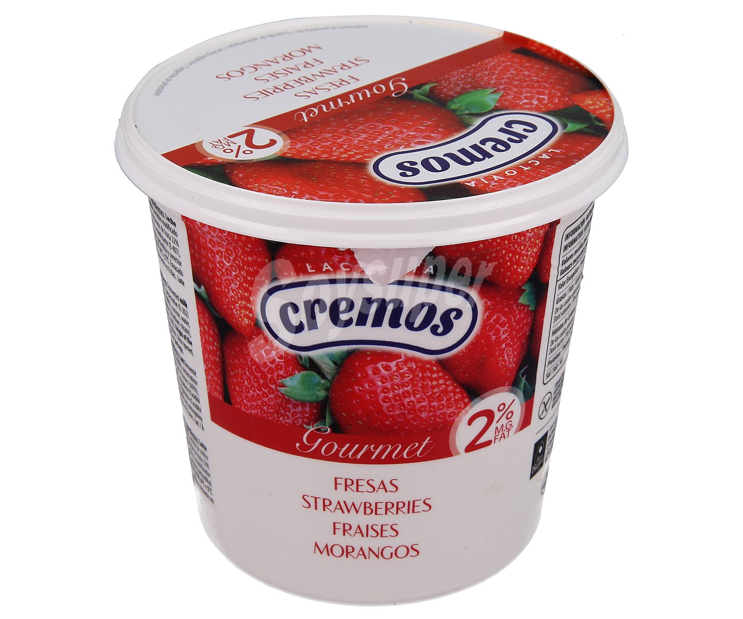 Yogur con fresas flor de burgos