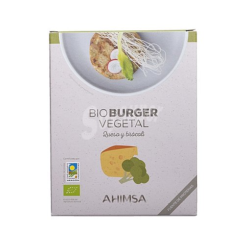 Ahimsa Burger de avena, gouda y gorgonzolla ecológicas ahimsa