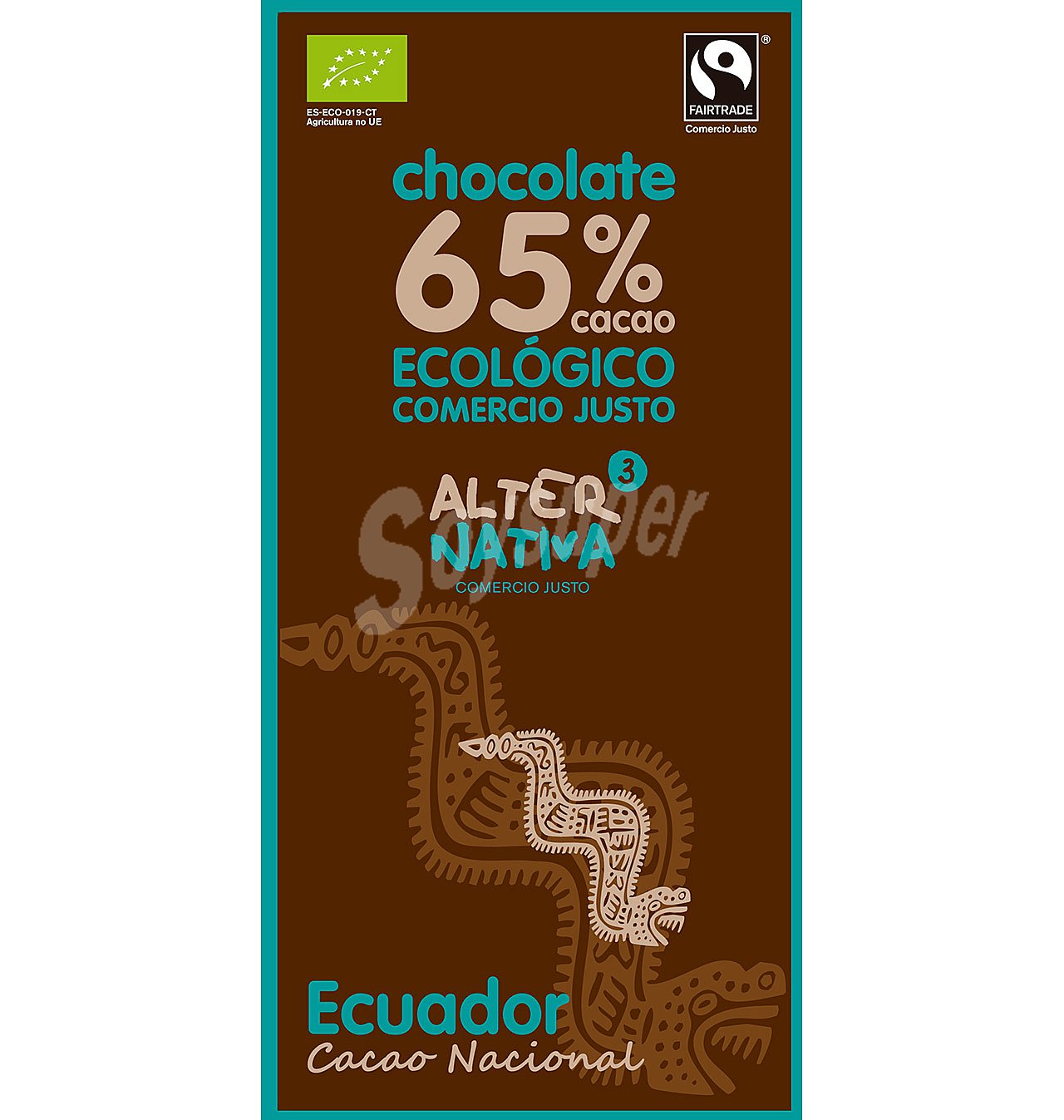 Chocolate negro Ecuador 65% cacao ecológico