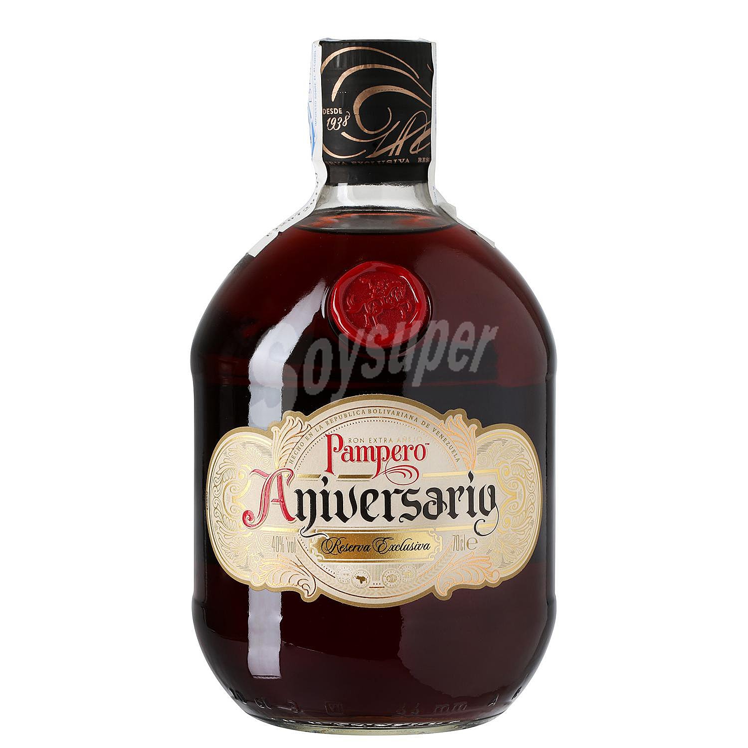 Aniversario ron extra añejo reserva exclusiva hecho en Venezuela