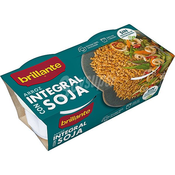 Arroz integral con soja