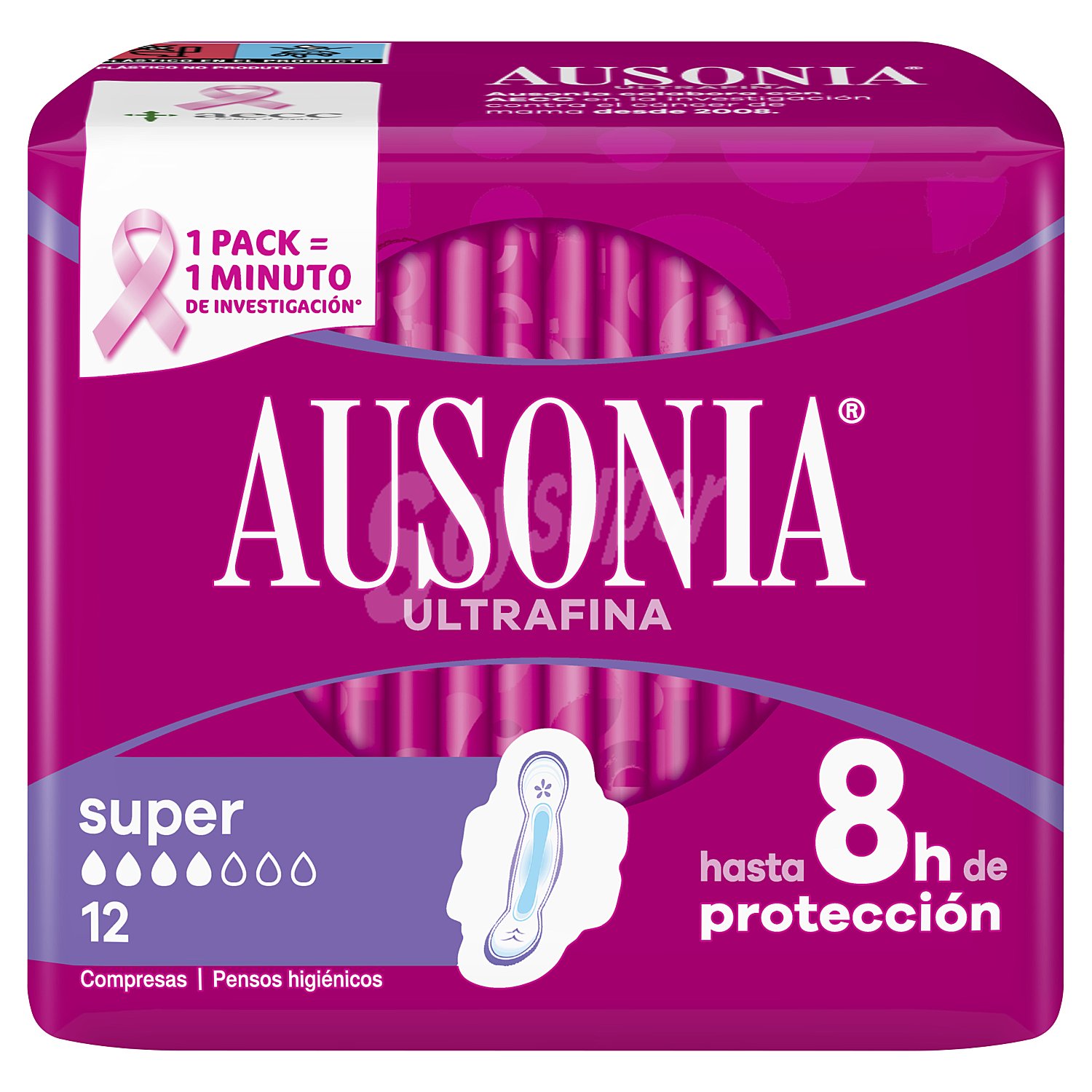 Compresas ultrafina super con alas ausonia