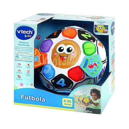 Pelota de fútbol blandita interactiva con luces y música, Futbola vtech