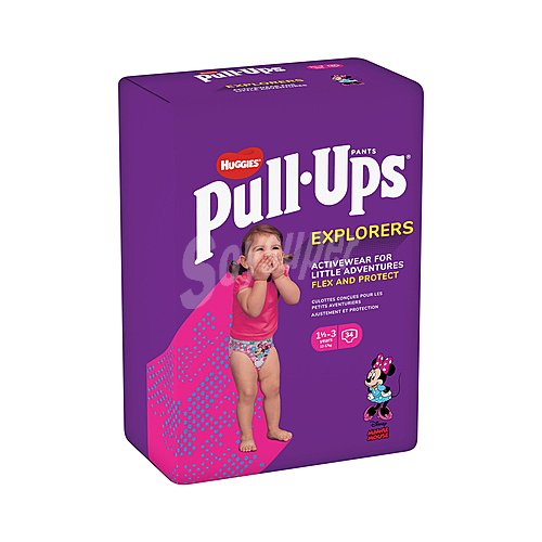 Huggies Pañales de aprendizaje para niñas de 1 a 3 años o de 12 a 17 kilos huggies Pull ups