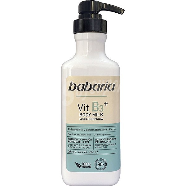 Body milk con vitamina B3, para pieles sensibles y atópicas