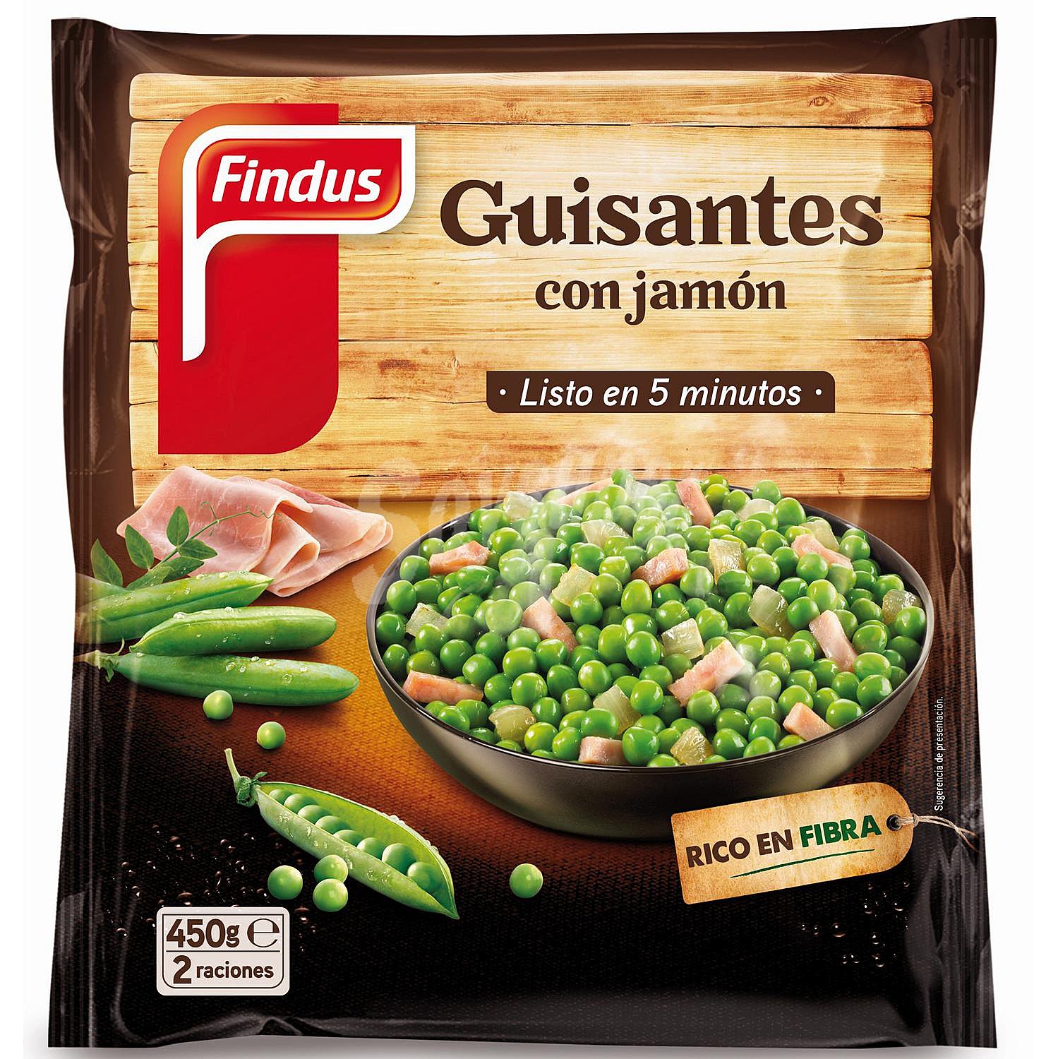 Guisantes con jamón Findus Verdeliss