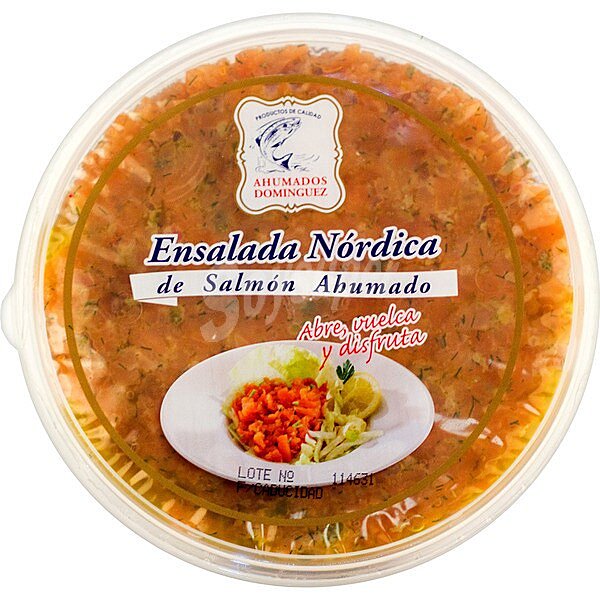 Ensalada nórdica de salmón ahumado