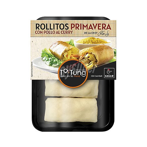 Ta-tung Rollitos de primavera con pollo al curry, listos para calentar y comer ta-tung