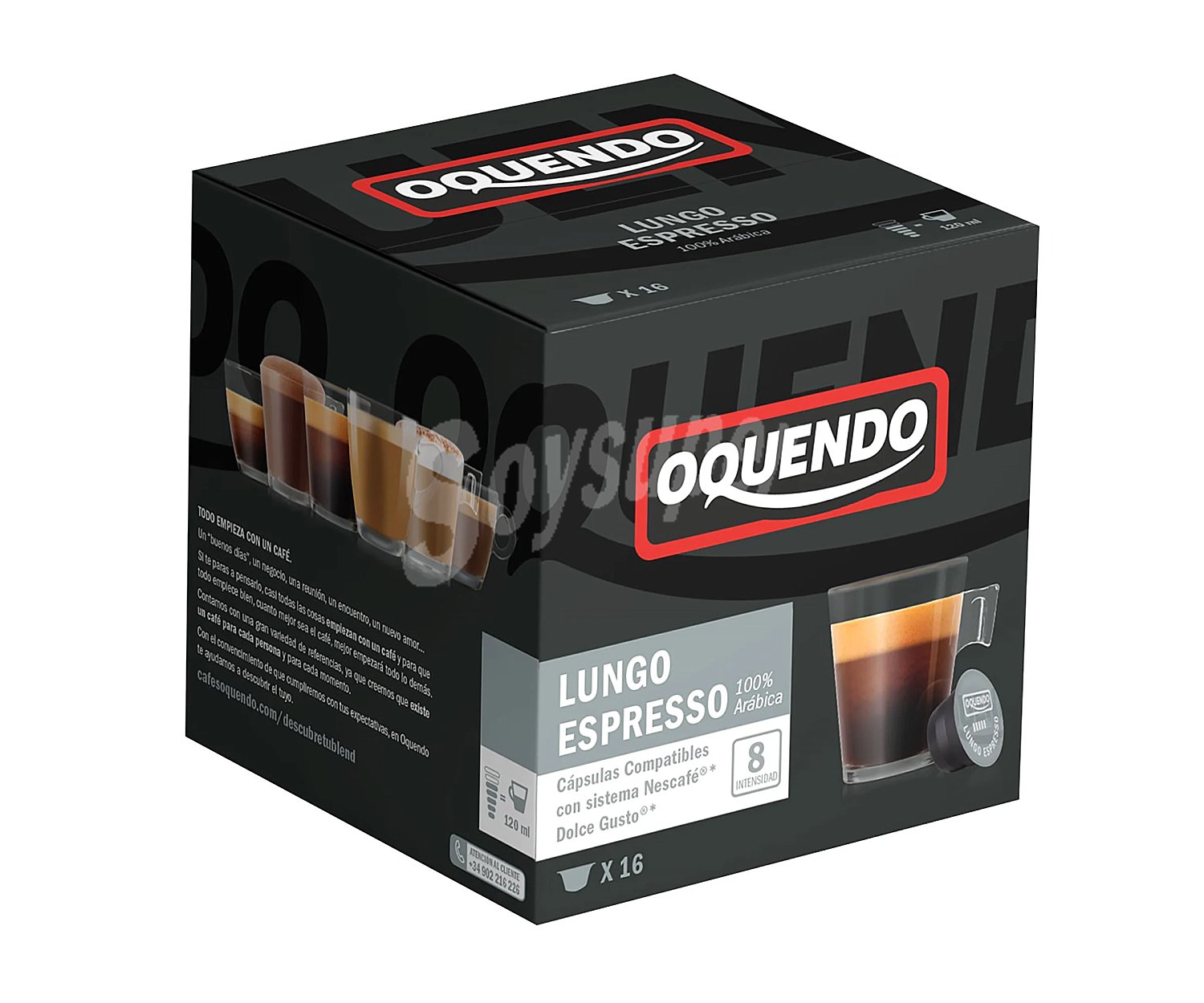 Oquendo Café lungo espresso en cápsulas, intensidad 8 oquendo