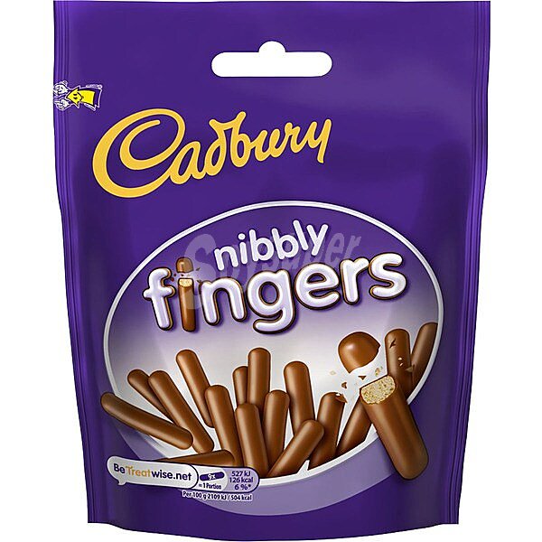 Nibbly Fingers galletas con chocolate