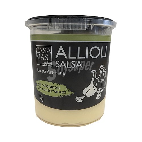 Casa MAS Salsa alioli, receta artesana, sin conservantes ni colorantes casa MAS