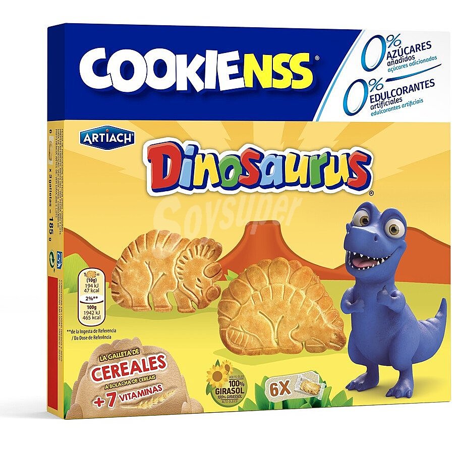 Galletas Dinosaurus Cookienss Artiach