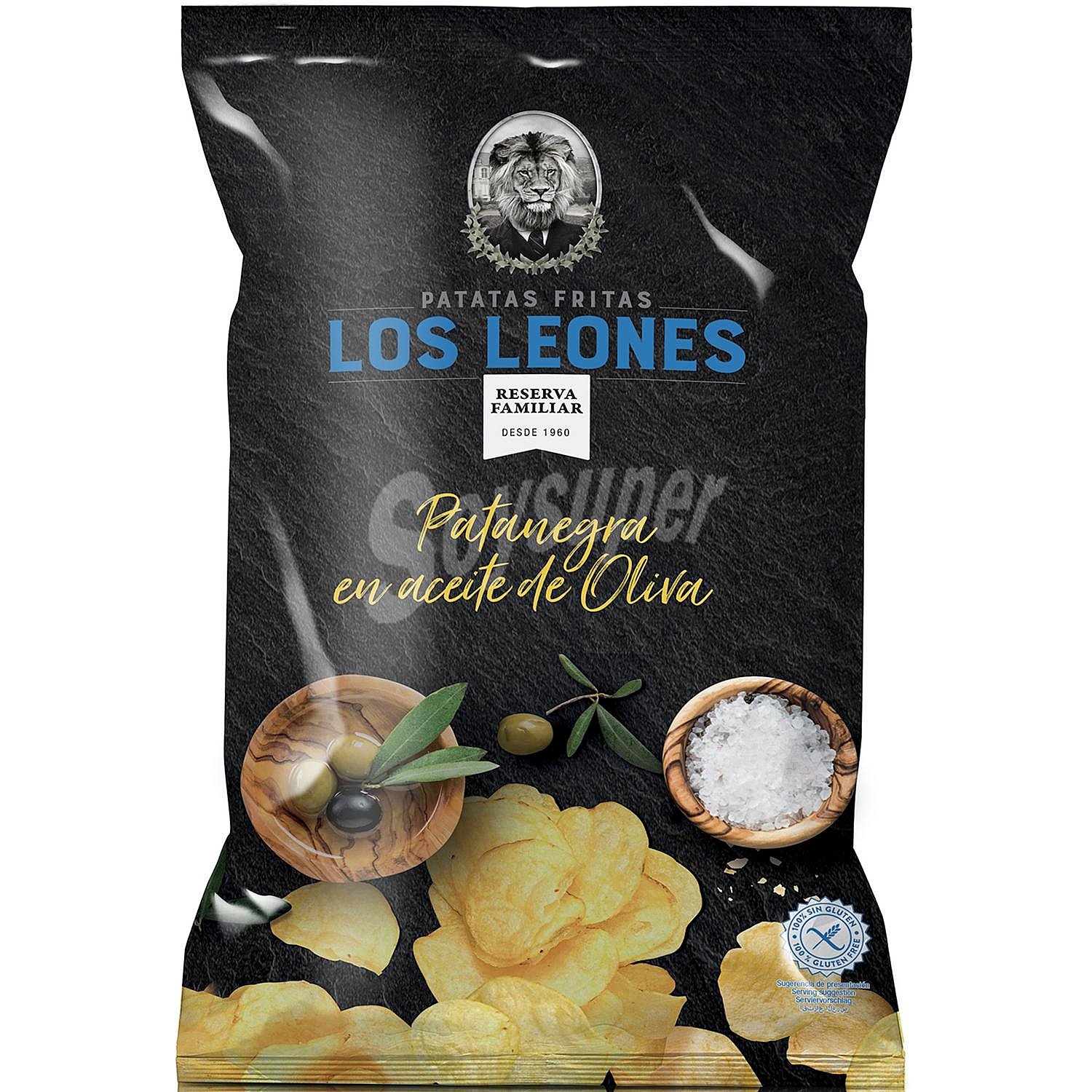 Patatas fritas en aceite de oliva Los Leones sin gluten