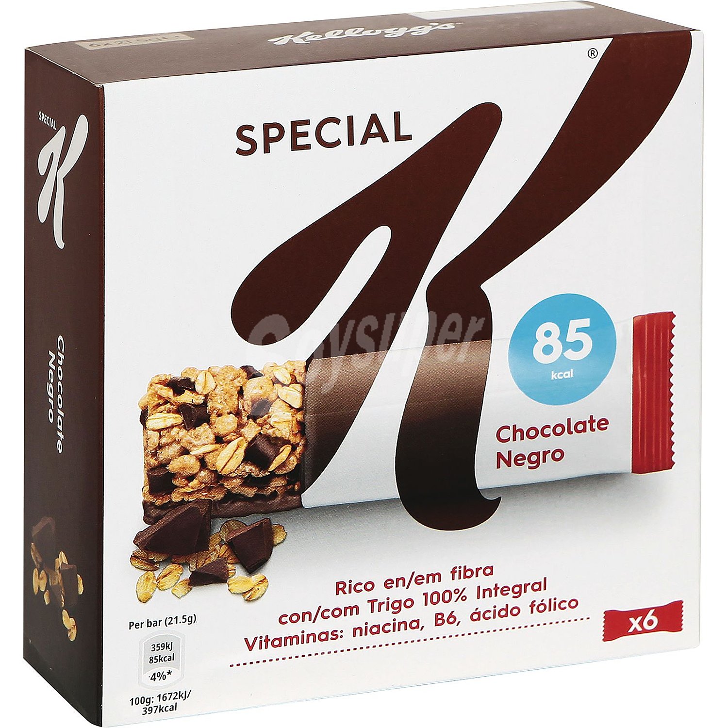 Barritas de cereales con chocolate negro kellogg´s special K