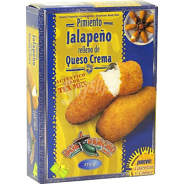 Pimiento jalapeño relleno de queso crema