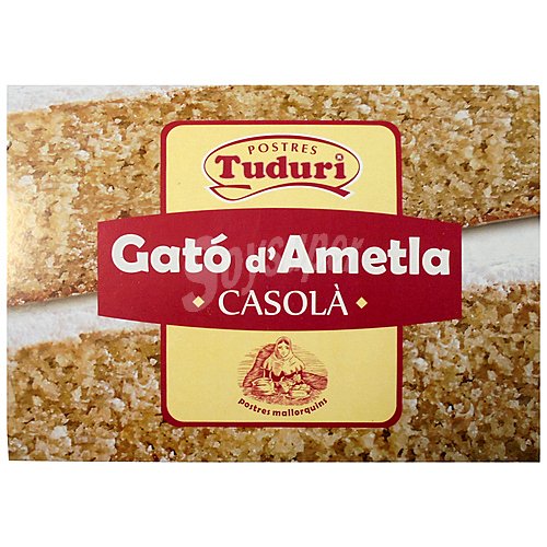 Tuduri Tarta casera de gató d'ametla en prociones tuduri