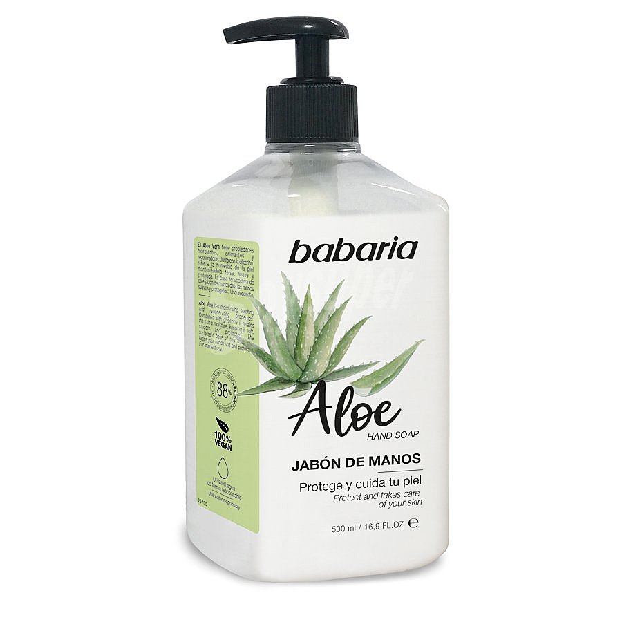 Jabón crema de manos con aloe vera y acción antibacteriana