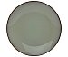 Plato llano de gres bicolor, verde y blanco, 27cm., stoneware