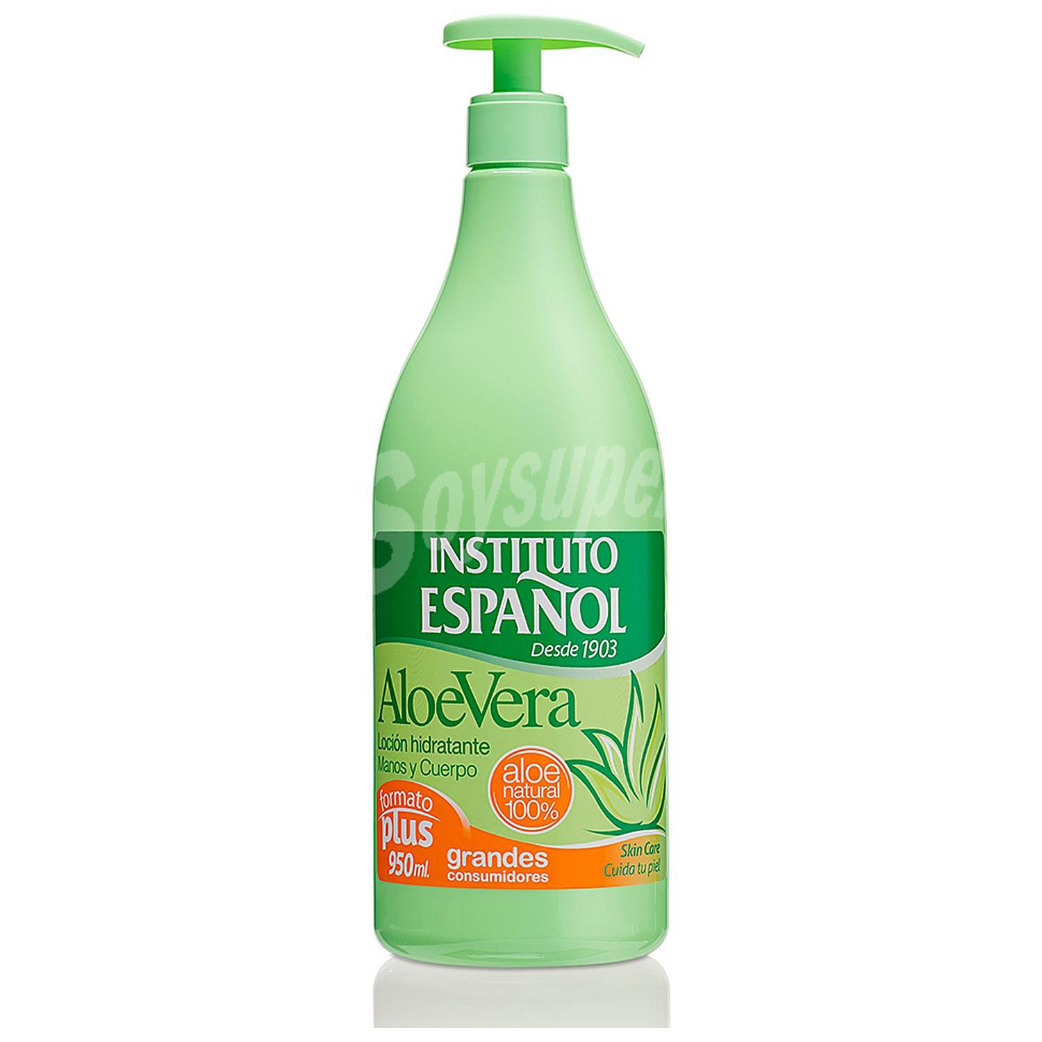 Loción hidratante para cuerpo y manos con aloe vera 100% natural