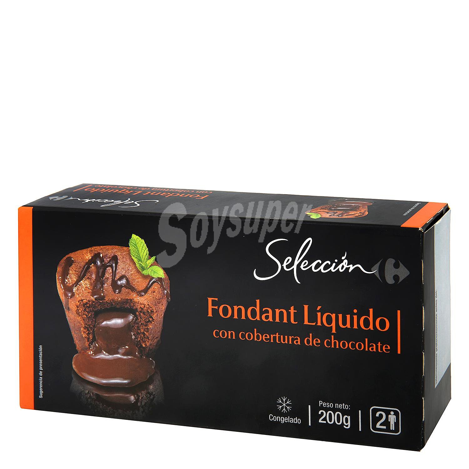 Fondant líquido con cobertura de chocolate Carrefour Selección