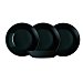 Set de 4 Platos Hondos Vidrio Templado luminarc Diwali Noir 20 cm - Negro