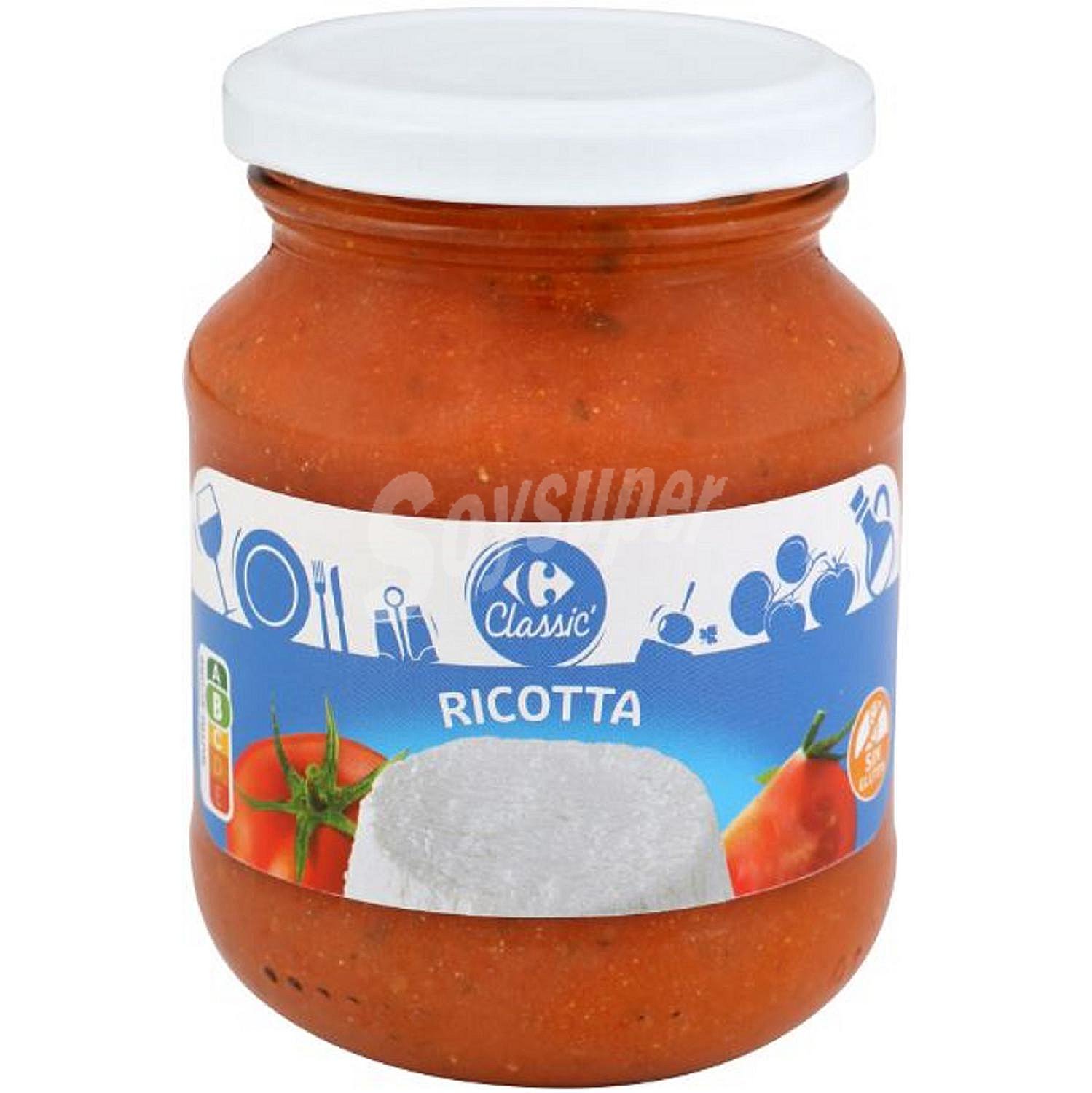 Salsa ricotta Carrefour sin gluten