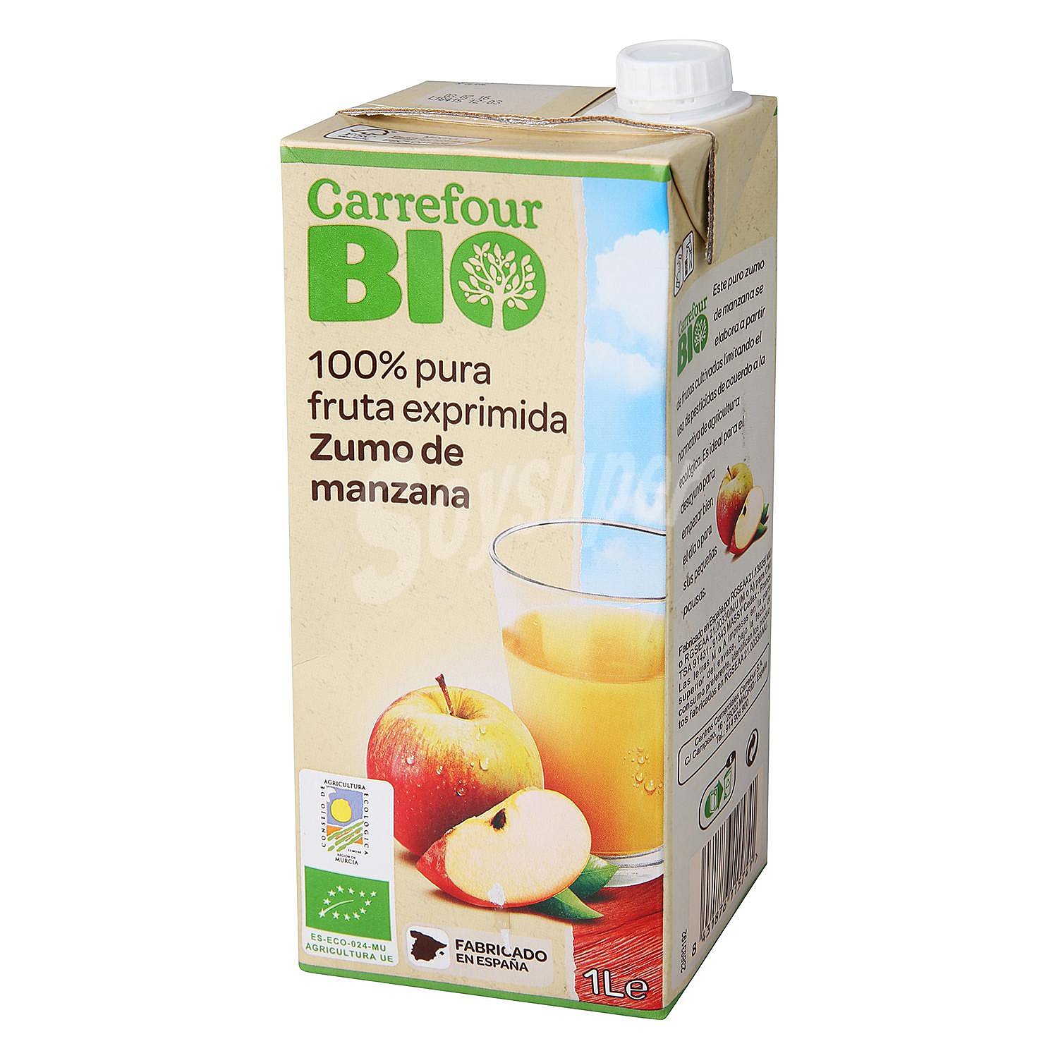 Zumo de manzana ecológico Carrefour Bio