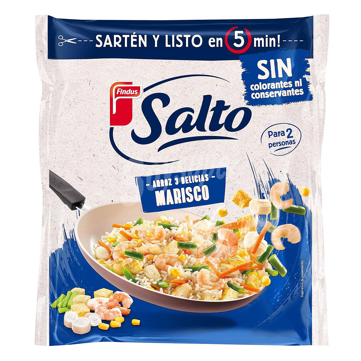 Arroz tres delicias con marisco Findus-Salto