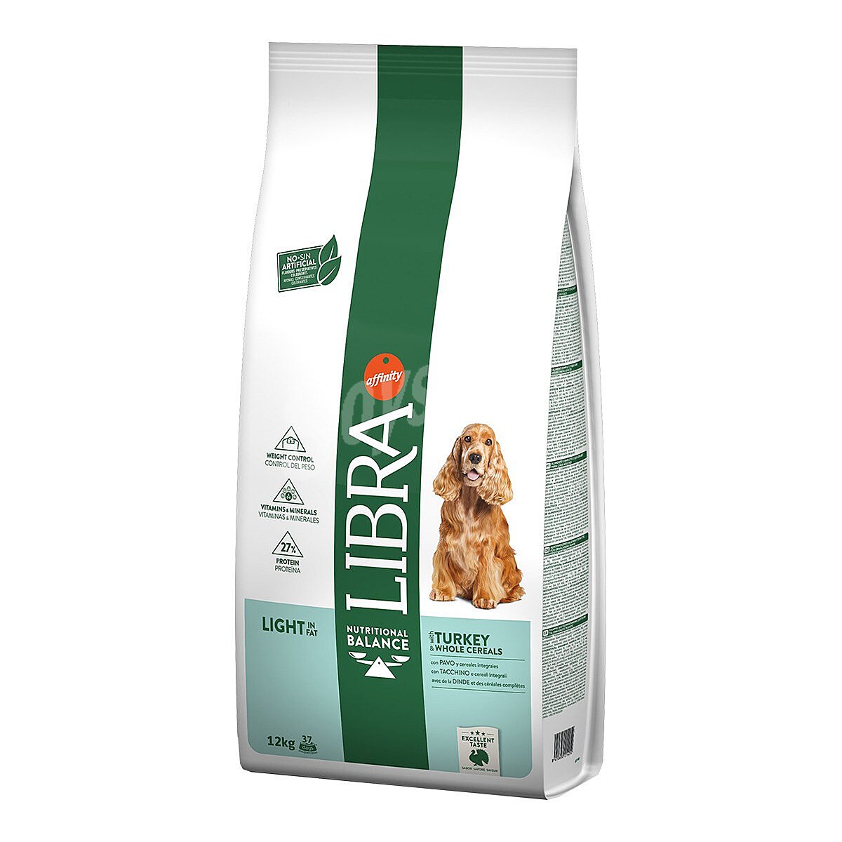 Light adult pienso para perros adultos con tendencia al sobrepeso con pavo y cereales