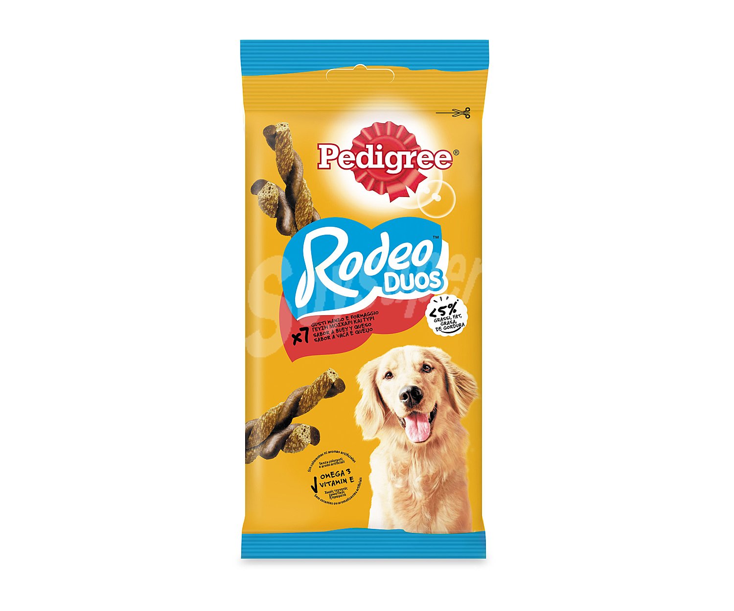 Snack para perros queso y buey rodeo duos