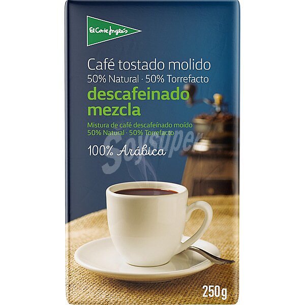 Café descafeinado molido mezcla 50-50 100% arábica