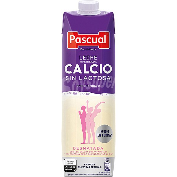 Leche desnatada con calcio Sin Lactosa