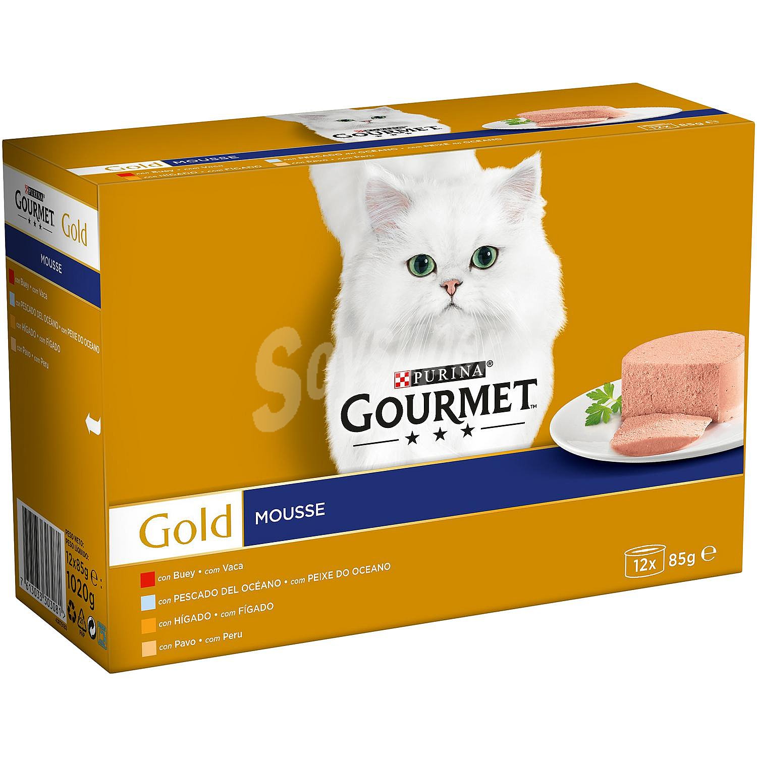 Comida húmeda mousse surtido para gato adulto Gold