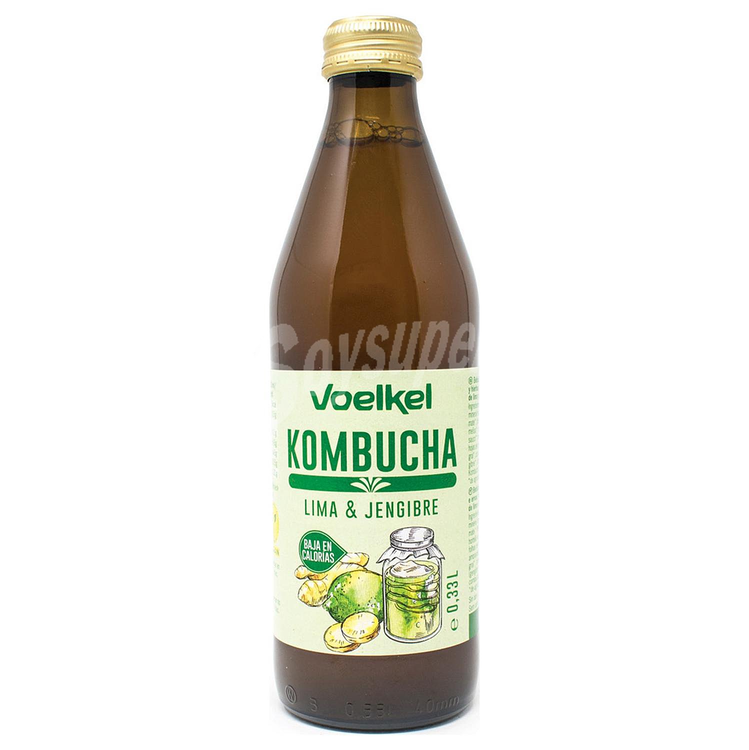 Kombucha lima y jengibre ecológico Voelkel