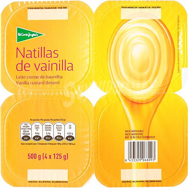 natillas de vainilla