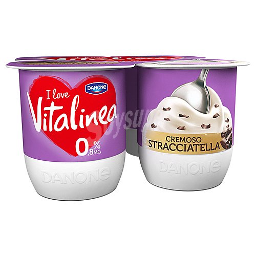 Vitalinea Yogur cremoso desnatado 0% materia grasa, con Stracciatella vitalinea de Danone