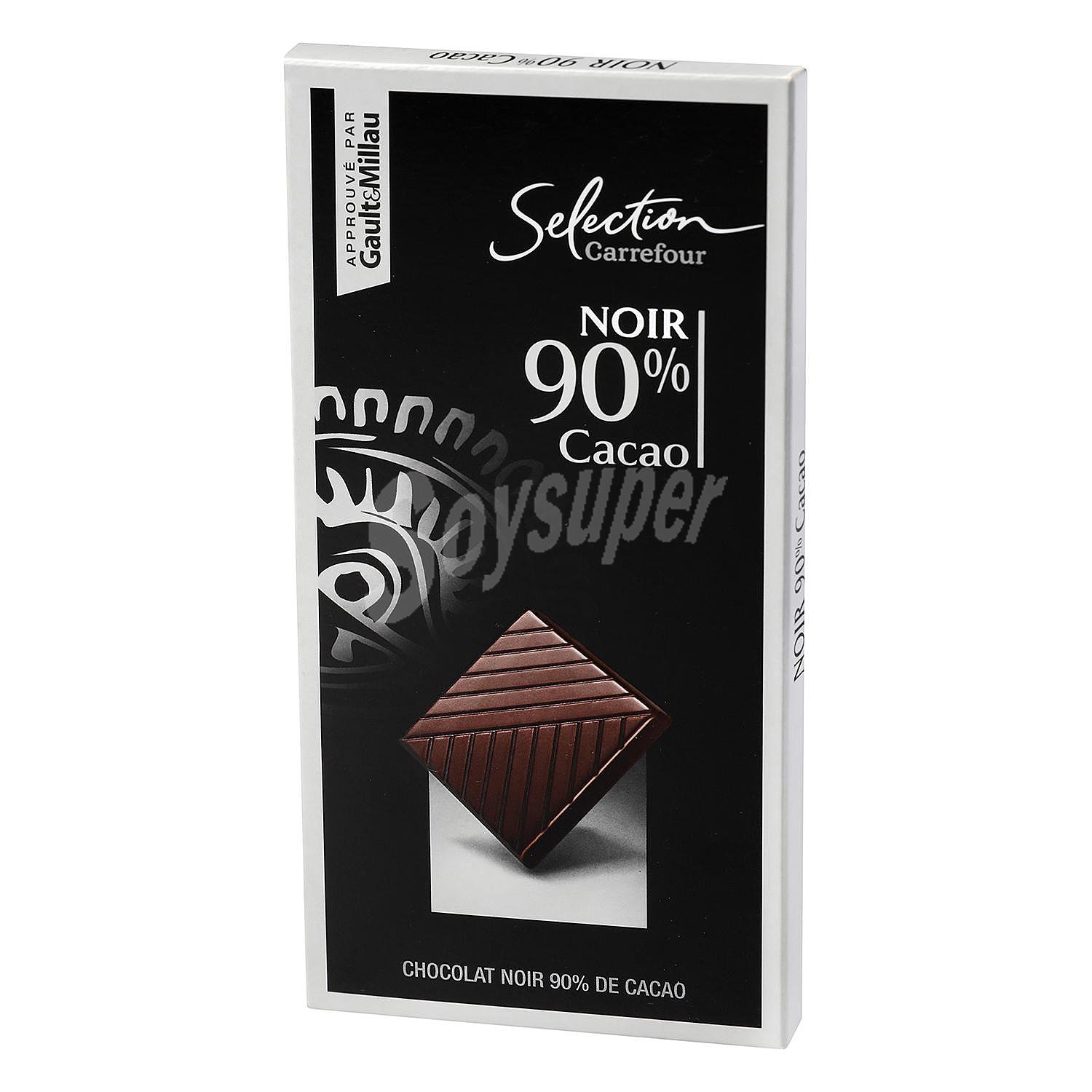 Chocolate negro 90% Carrefour Selección