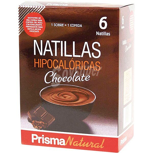 Natillas hipocalóricas de chocolate sustitutivas de 1 comida paquete 300 g