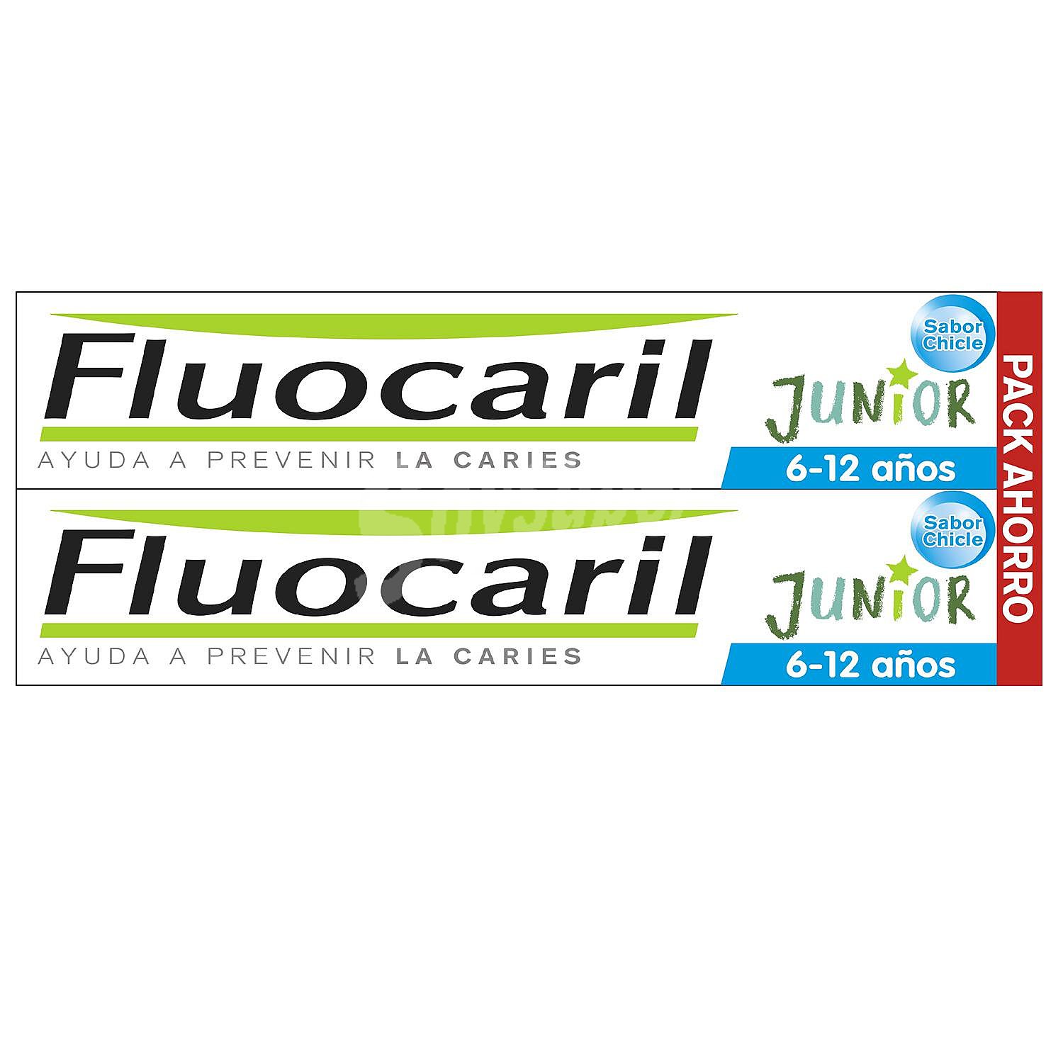 Dentífrico anti-caries sabor chicle Junior 6-12 años Fluocaril