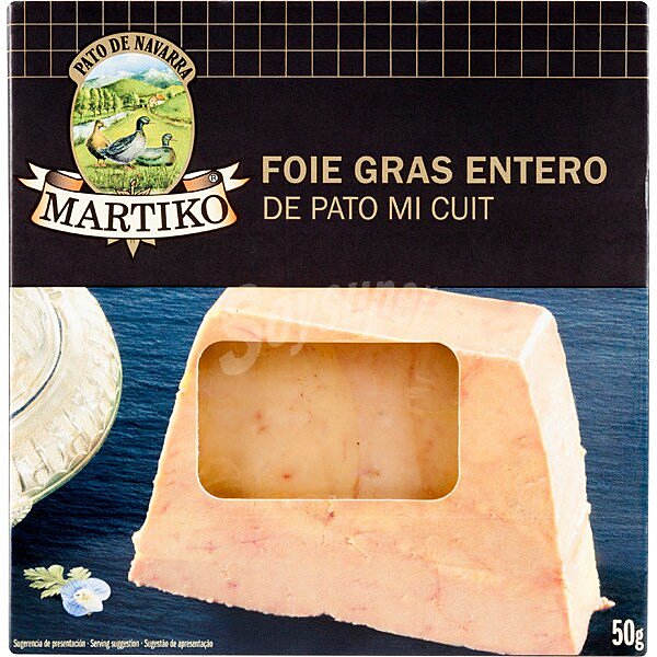 Foie gras de pato entero "Mi cuit"