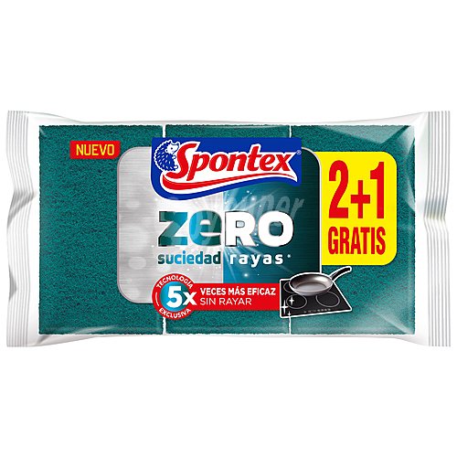 Spontex Estropajos no rayan zero suciedad spontex