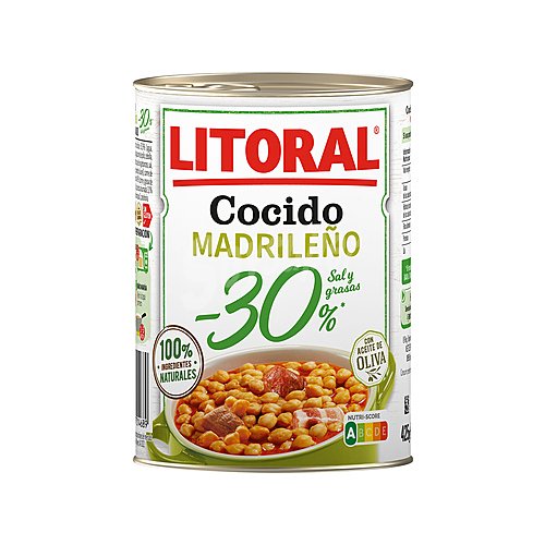 Litoral Cocido Madrileño - 30 % sal y grasas litoral