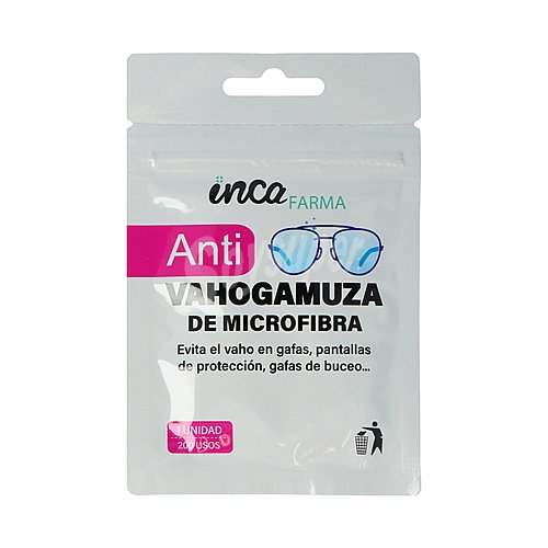 Inca farma Gamuza de microfibra que evita la formación de vaho en las gafas inca farma