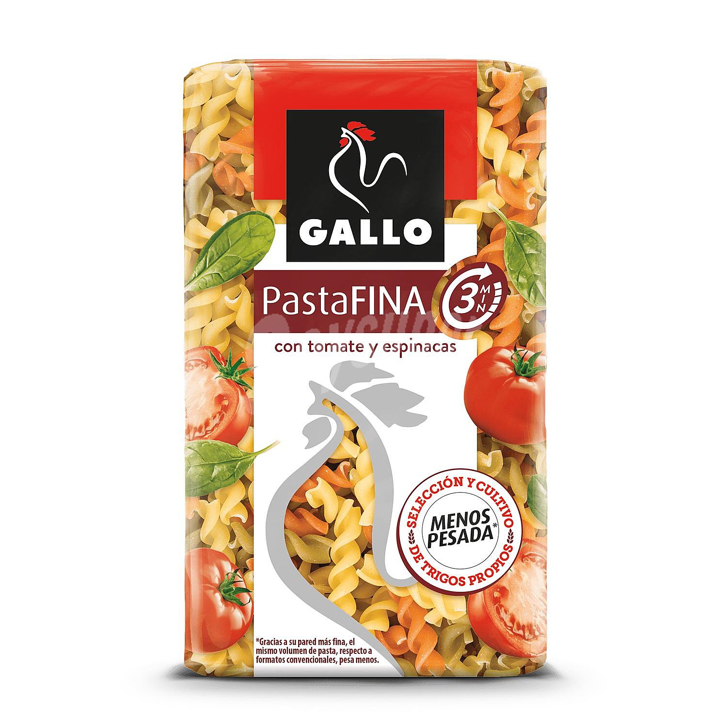 Gallo Pasta hélices extrafina con espinacas y tomate gallo pasta fina