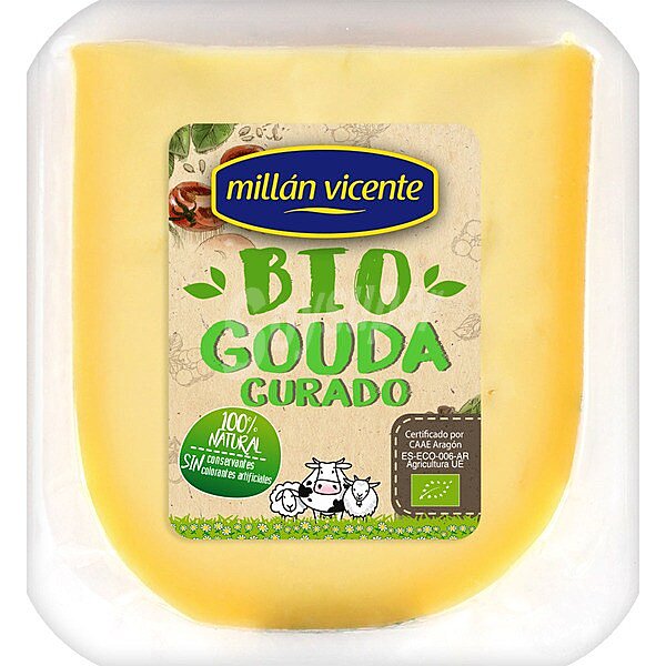 Queso gouda curado ecológico cuña