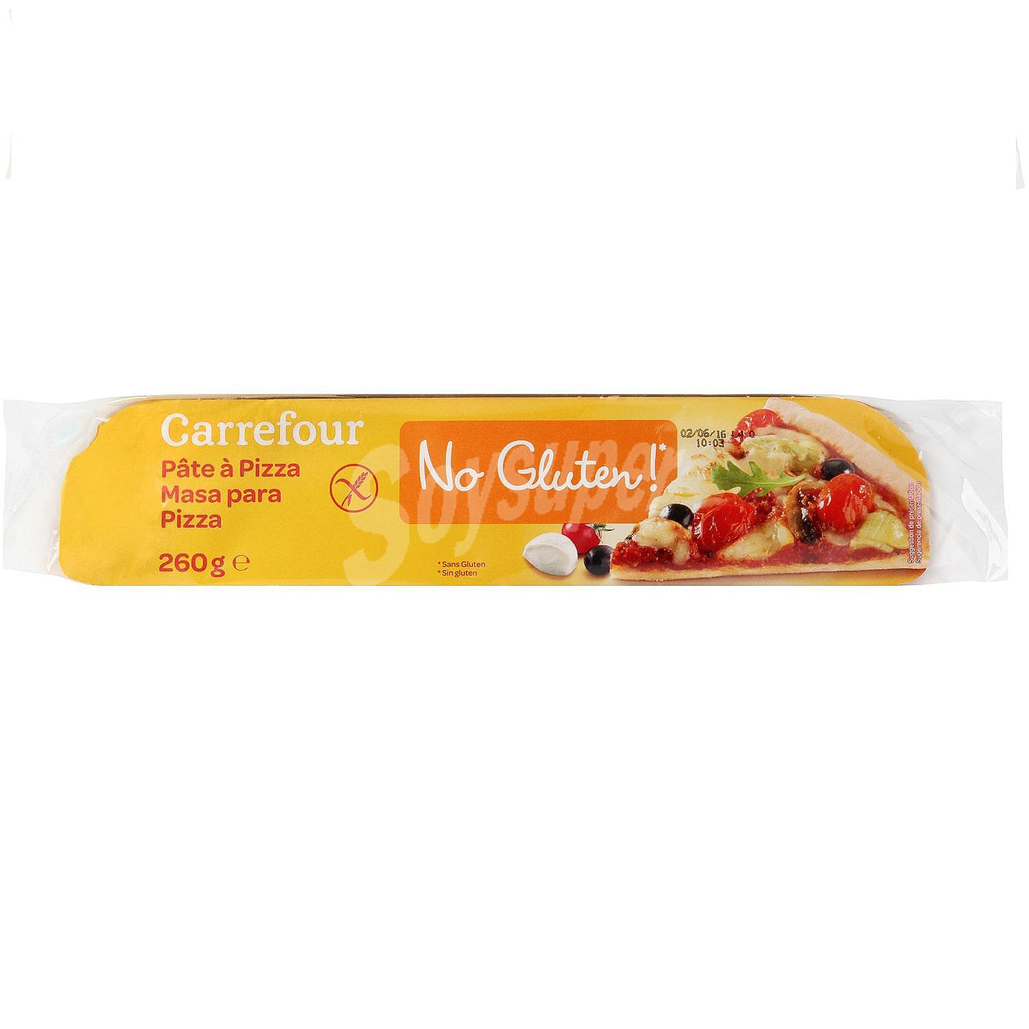 Masa de pizza Carrefour No gluten sin gluten