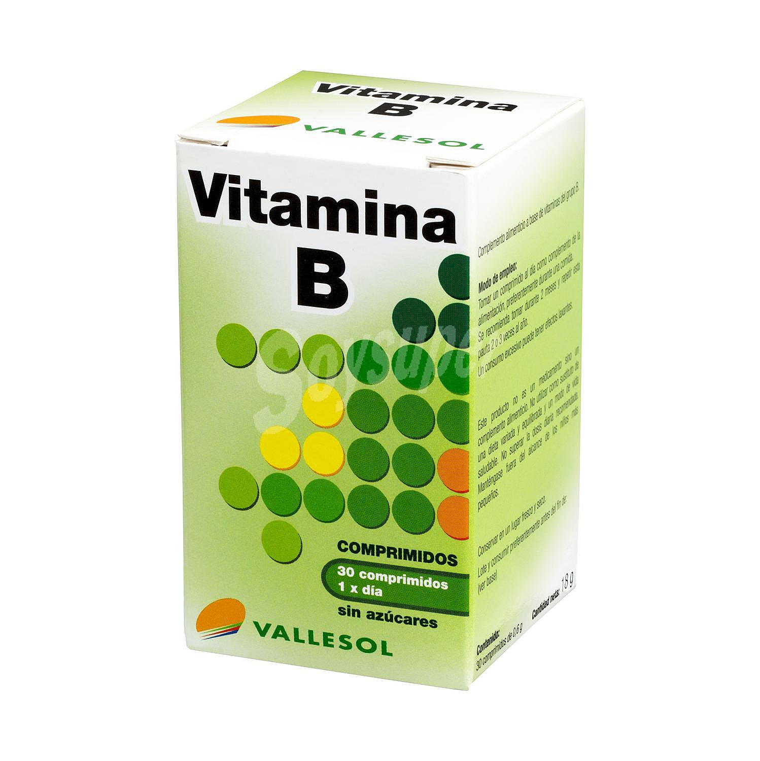 Comprimidos de vitamina B, sin azúcares