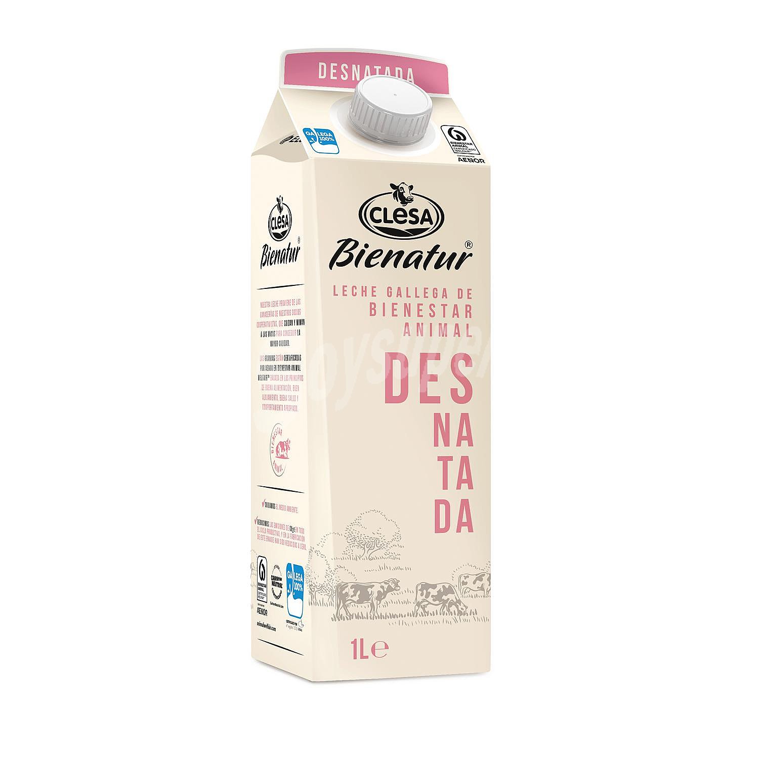 Leche desnatada Bienatur Clesa