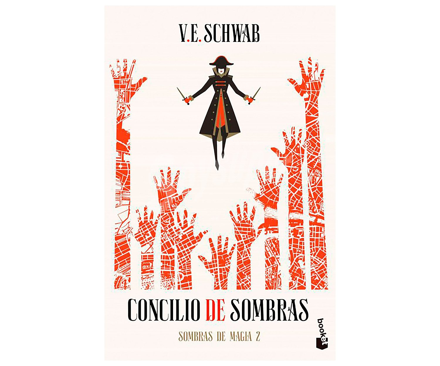 Sombras de magia 2: Concilio de sombras, V. E. schwab, libro de bolsillo. Género: fantasía, ciencia ficción. Editorial Booket.