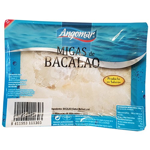 Angomar Bacalao salado migas angomar